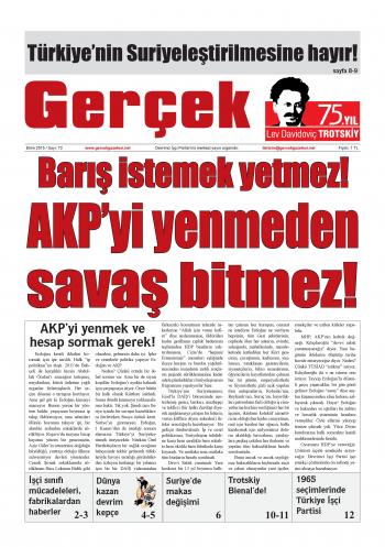 Gerçek Gazetesi Sayı 72 - Ekim 2015