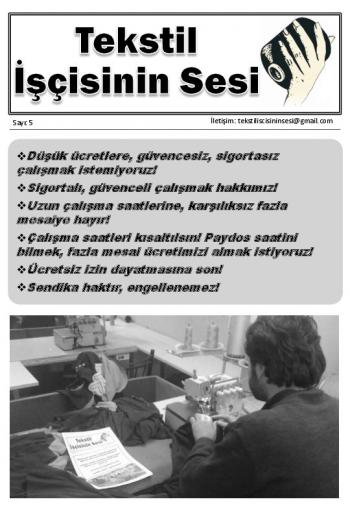 Tekstil İşçisinin Sesi Sayı 5