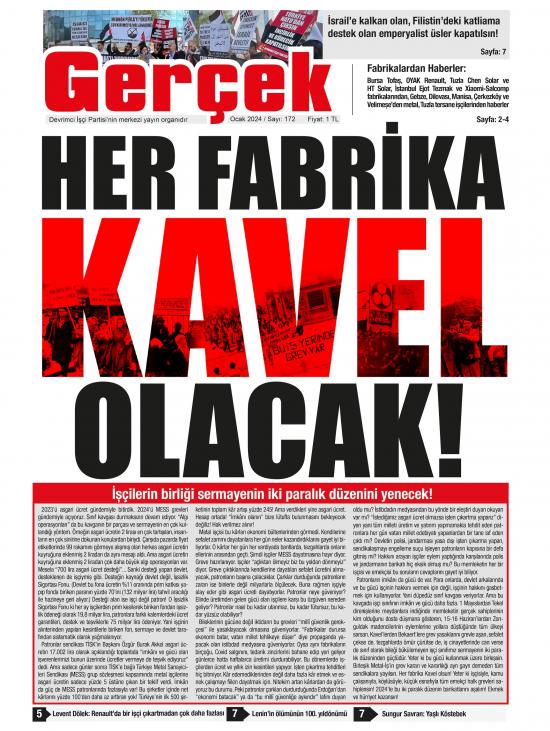 Gerçek Gazetesi Sayı 172 - Ocak 2024