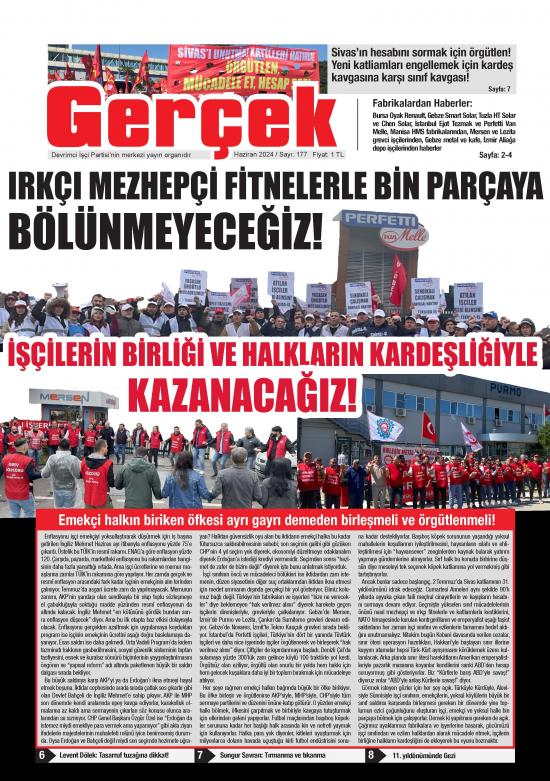 Gerçek Gazetesi Sayı 177 - Haziran 2024