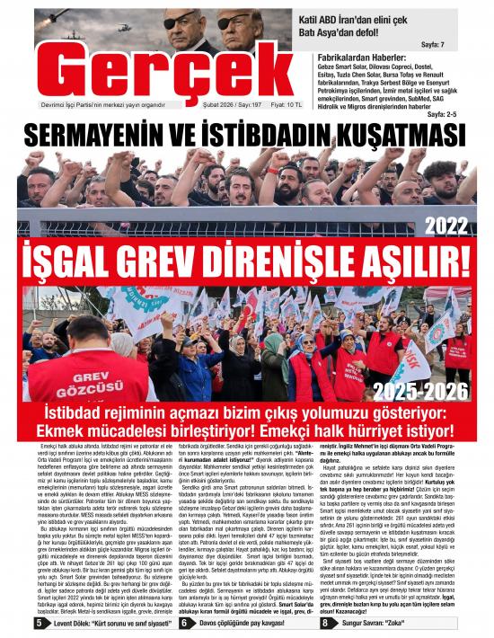 Gerçek Gazetesi Sayı 197 - Şubat 2026