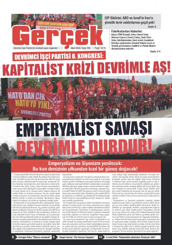 Gerçek Gazetesi Sayı 198 - Mart 2026