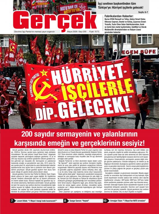 Gerçek Gazetesi Sayı 200 - Mayıs 2026