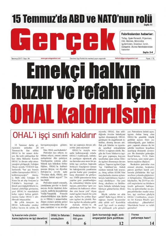 Gerçek Sayı 94 - Temmuz 2017