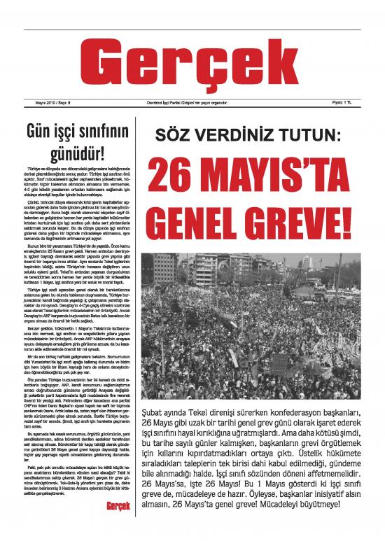 Gerçek Sayı 8 - Mayıs 2010