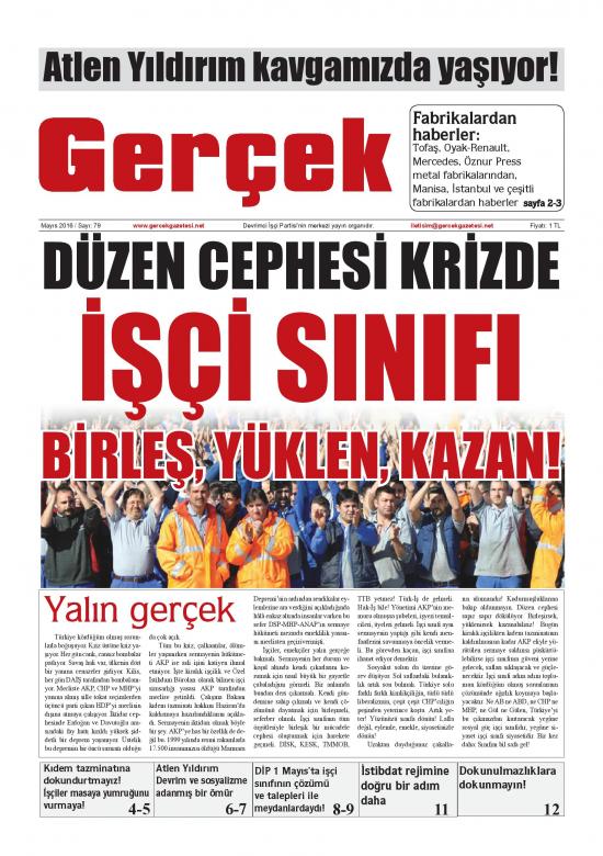 Gerçek Gazetesi Sayı 79 - Mayıs 2016