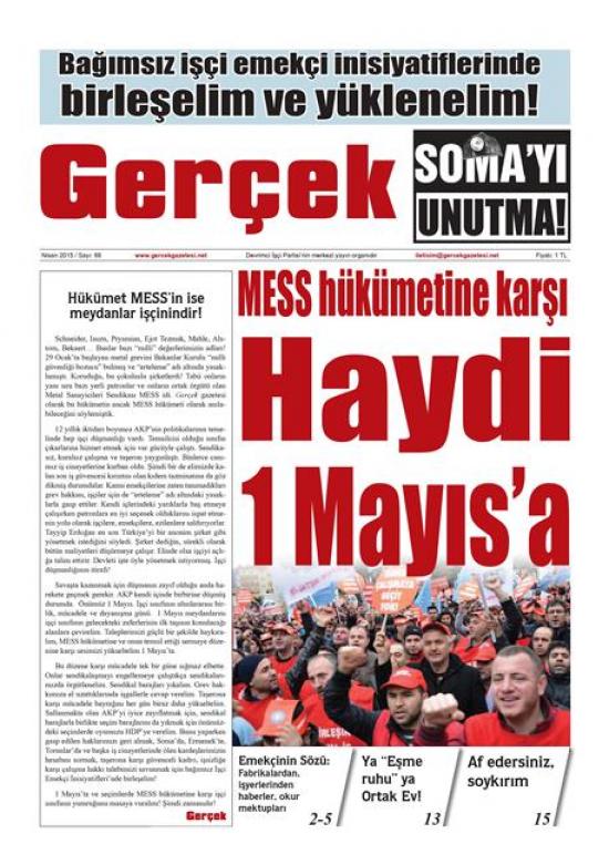 Gerçek Gazetesi Sayı 66 - Nisan 2015