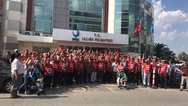 Aliağa Belediyesi işçileri Aliağa Belediyesi işçileri