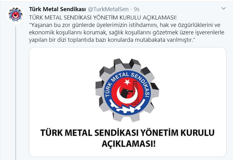 Esnek çalışma fırsatçılığı: Hükümet kalkan oldu patronlar dayattı Türk Metal kabul etti Esnek çalışma fırsatçılığı: Hükümet kalkan oldu patronlar dayattı Türk Metal kabul etti