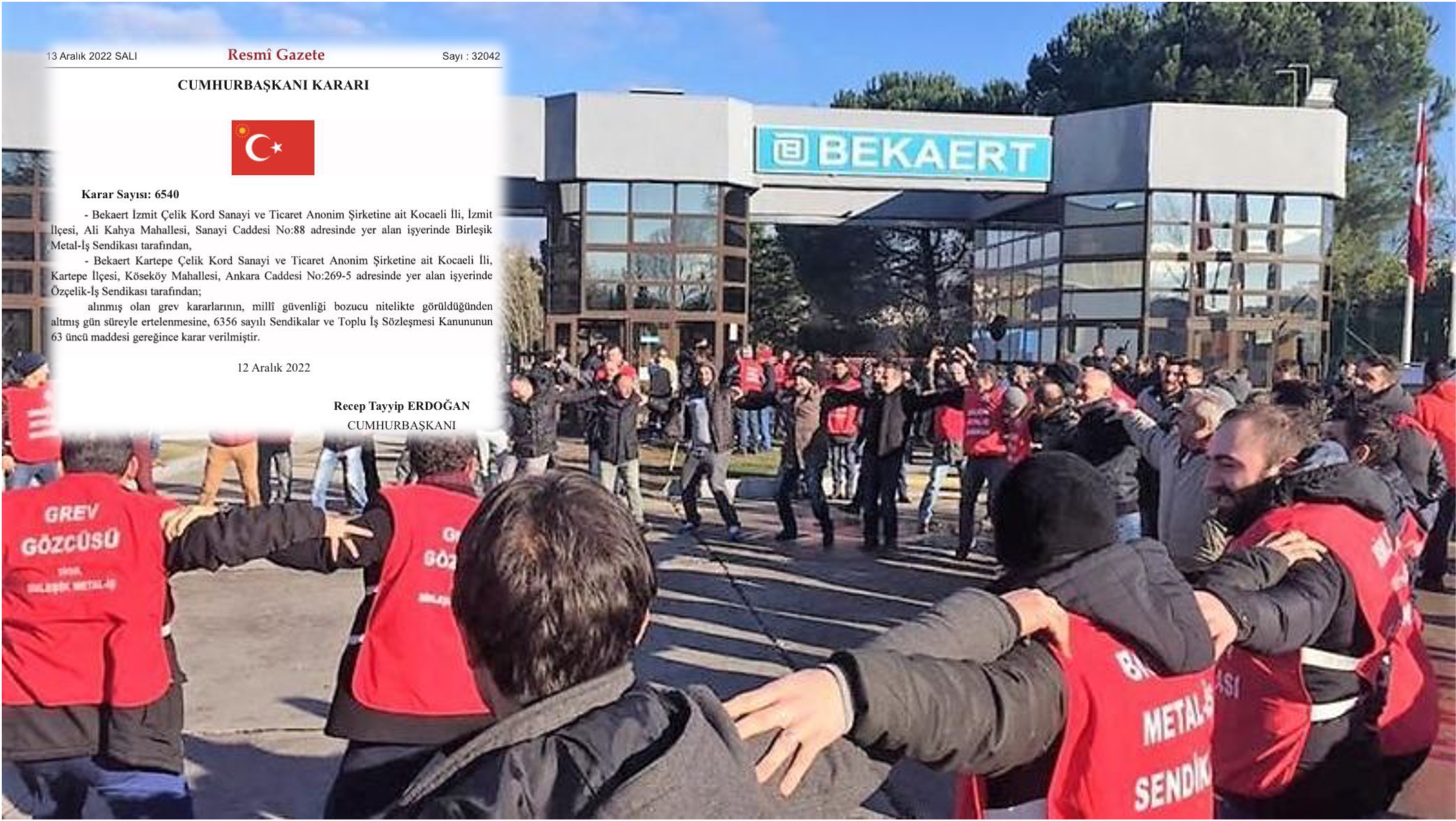Bekaert işçileri keyfi yasağa karşı ekmek ve hürriyet grevinde! Bekaert işçileri keyfi yasağa karşı ekmek ve hürriyet grevinde!