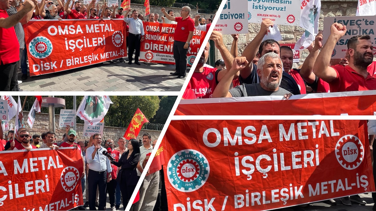Direnen Omsa işçileri İsveç Başkonsolosluğu önünde iş aş hürriyet için haykırdı! Direnen Omsa işçileri İsveç Başkonsolosluğu önünde iş aş hürriyet için haykırdı!