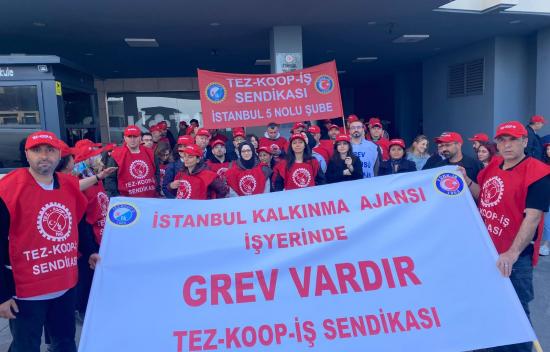 İstanbul Kalkınma Ajansı’nda işçiler “eksi enflasyon” dayatmasına ve baskılara karşı grevde!