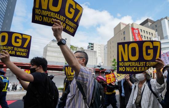 Hiroşima’da G7 zirvesine karşı eylemler: “G7 zirvesini ez! Japonya’daki ABD üsleri kapatılsın!” 