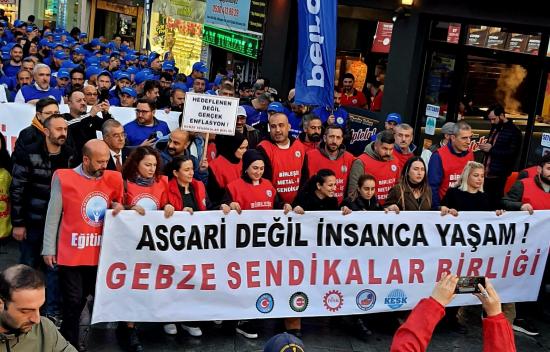 Sefalet dayatmasına karşı Gebze Sendikalar Birliği sokağa indi: Asgari değil insanca yaşam!