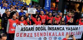 Sefalet dayatmasına karşı Gebze Sendikalar Birliği sokağa indi: Asgari değil insanca yaşam!