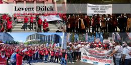✍Levent Dölek​: "Ne dedik, bu çatışmanın orta yolu yok! Sınıf kavgası olacak. Elbette her kavga kazanılacak diye bir kaide yok. Ama fabrika önlerinde direnen işçiler direniş çadırlarında, işlerini kaybetseler dahi onurlarını patronlara çiğnetmiyorlar. Pek çok fabrikada ise patron istese de istemese de arkasına devleti de alsa bin bir dolap da çevirse o fabrikalara sendika giriyor. Ve o sendikalar o fabrikalara işçinin birliğiyle ve bileğinin gücüyle girmeye devam edecek. Fabrikalara sendika, memlekete hürri
