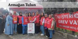 Güneş panellerden değil, grev çadırından yansıyor