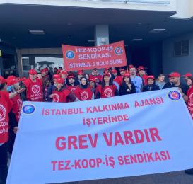 İstanbul Kalkınma Ajansı’nda işçiler “eksi enflasyon” dayatmasına ve baskılara karşı grevde!