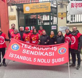 Özel İtalyan Lisesi öğretmenlerinin haklı grevi iki aydır sürüyor!