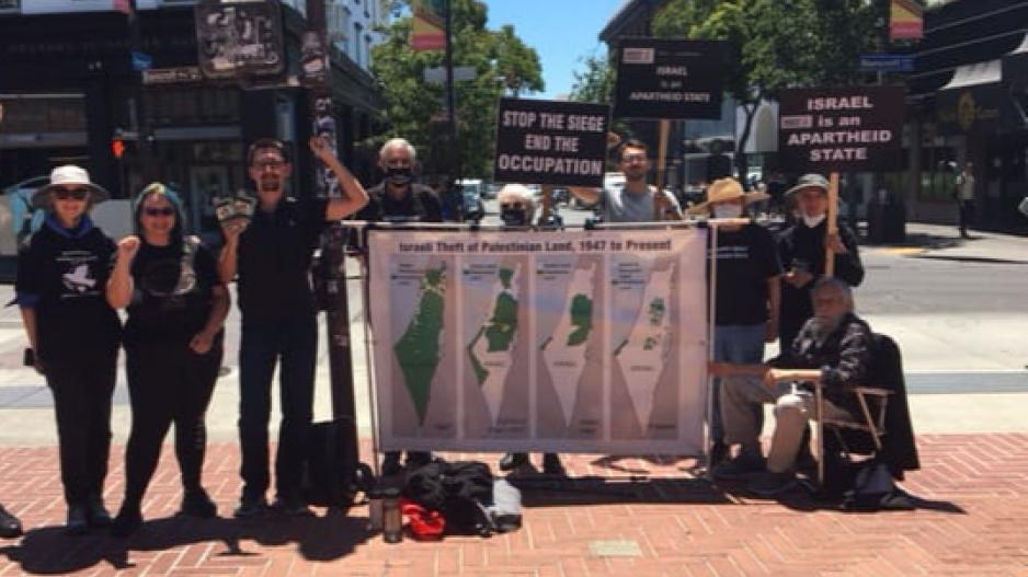 ABD'nin Berkeley şehrinde Filistin ile dayanışma eylemi