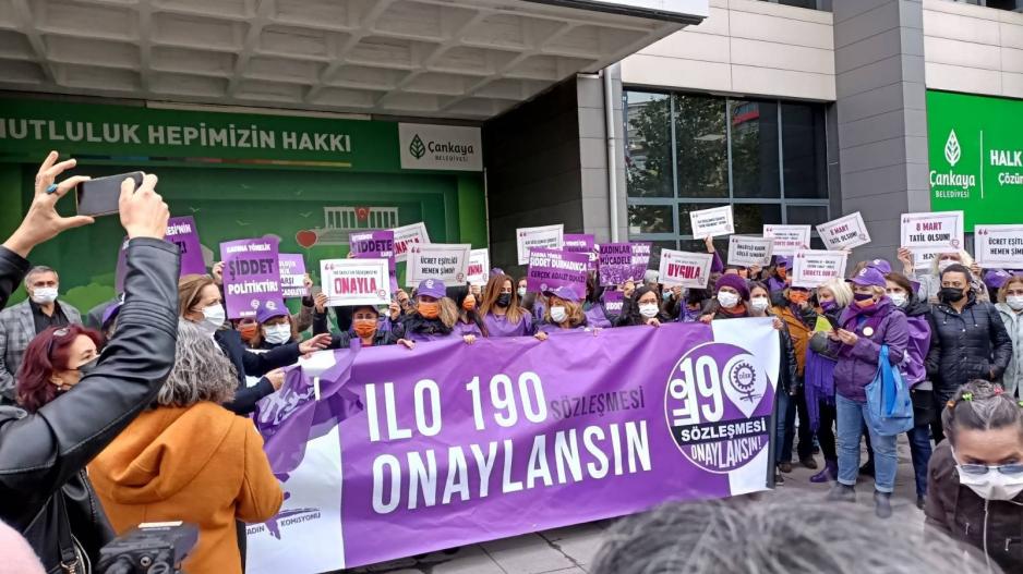 İstanbul Sözleşmesi’nden vazgeçmiyoruz! ILO 190 uygulansın!